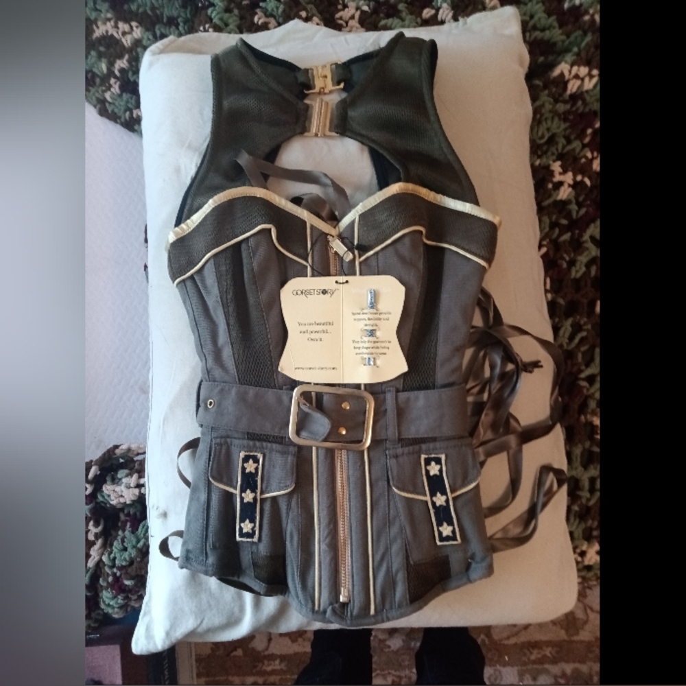 Military costume WAISTE TRAINER corset - Picture 3 of 7